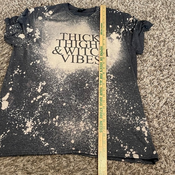 Gildan thick thighs and witch vibes bleach wash graphic tee - Picture 5 of 6